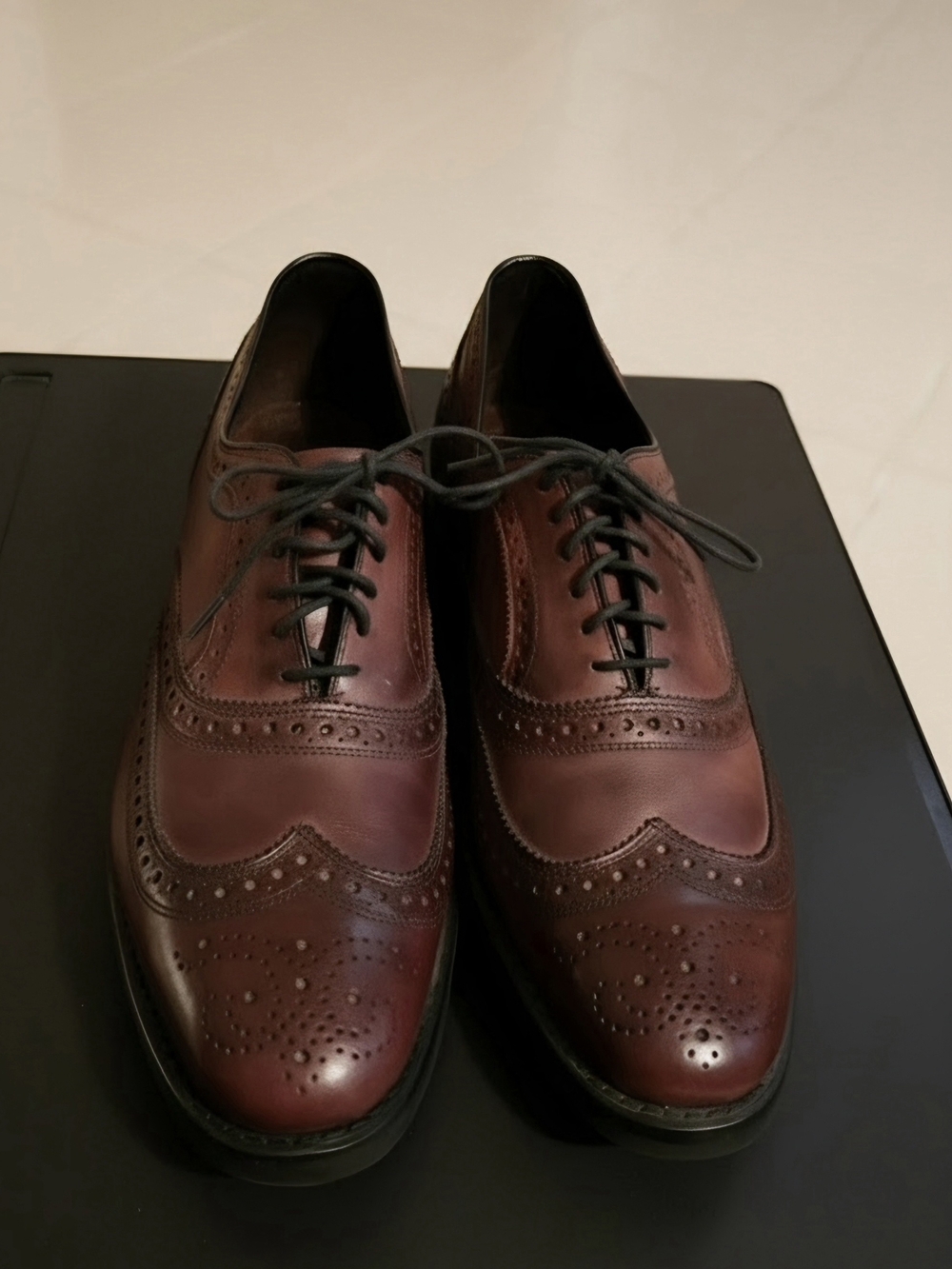 Allen Edmonds Jefferson 2.0 Independence Wingtip Oxford 10.5 B Merlot Dainite